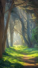 Tranquil Spring Morning in Golden Gate Park: Serenity Amongst Nature's Embrace