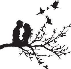 couple silhouette love 