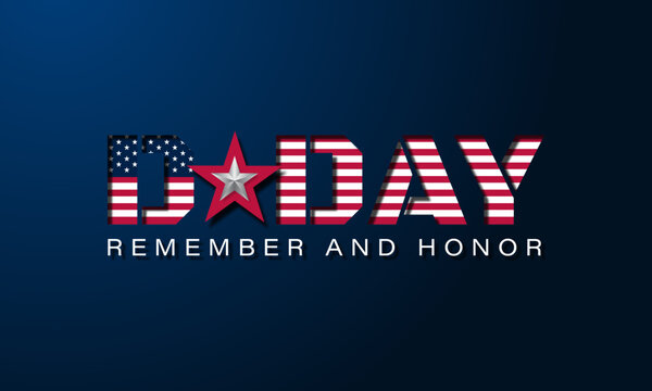 D-Day Normandy Landings June 06 Background Vector illustration