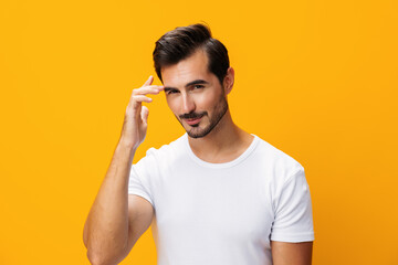 Studio man template mockup portrait t-shirt