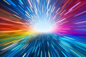 Obraz premium Abstract colorful rays Rainbow colors light reflections speed background wallpaper with copy space pride 
