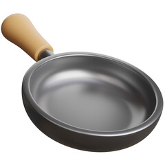 3d render of frying pan for food tools.