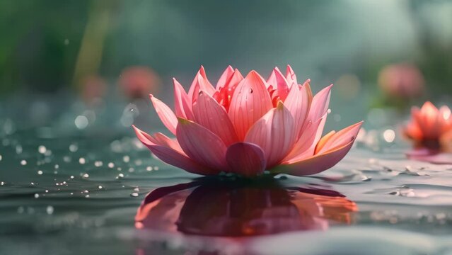 Lotus on the Water Footage 4K