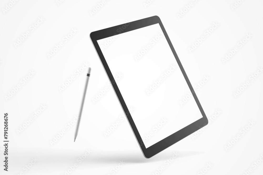 Poster minimal modern blank 12.9 inch screen display tablet pro responsive mobile device with digital penci