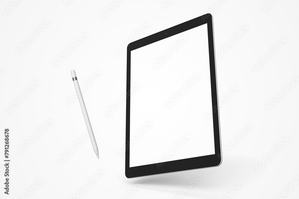 Poster minimal modern blank 12.9 inch screen display tablet pro responsive mobile device with digital penci