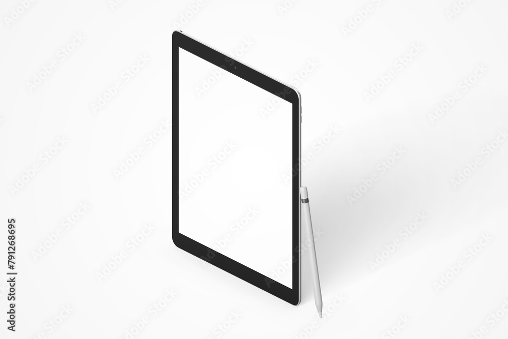 Poster minimal modern blank 12.9 inch screen display tablet pro responsive mobile device with digital penci