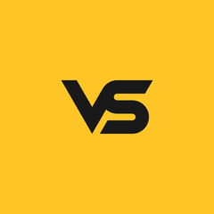 VS monogram logo with minimal bold style - obrazy, fototapety, plakaty