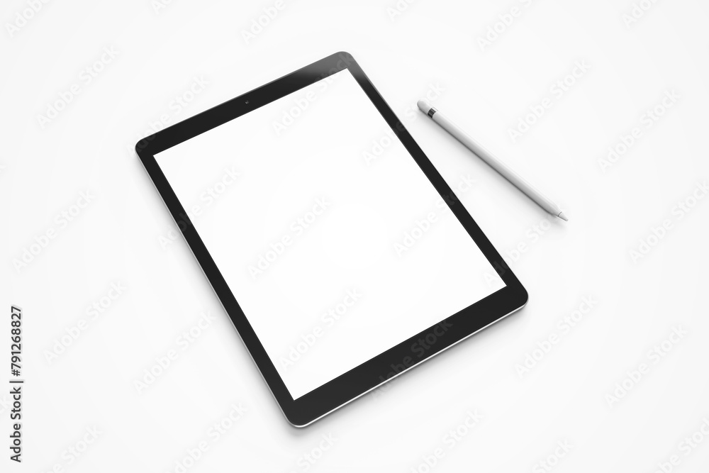 Poster minimal modern blank 12.9 inch screen display tablet pro responsive mobile device with digital penci