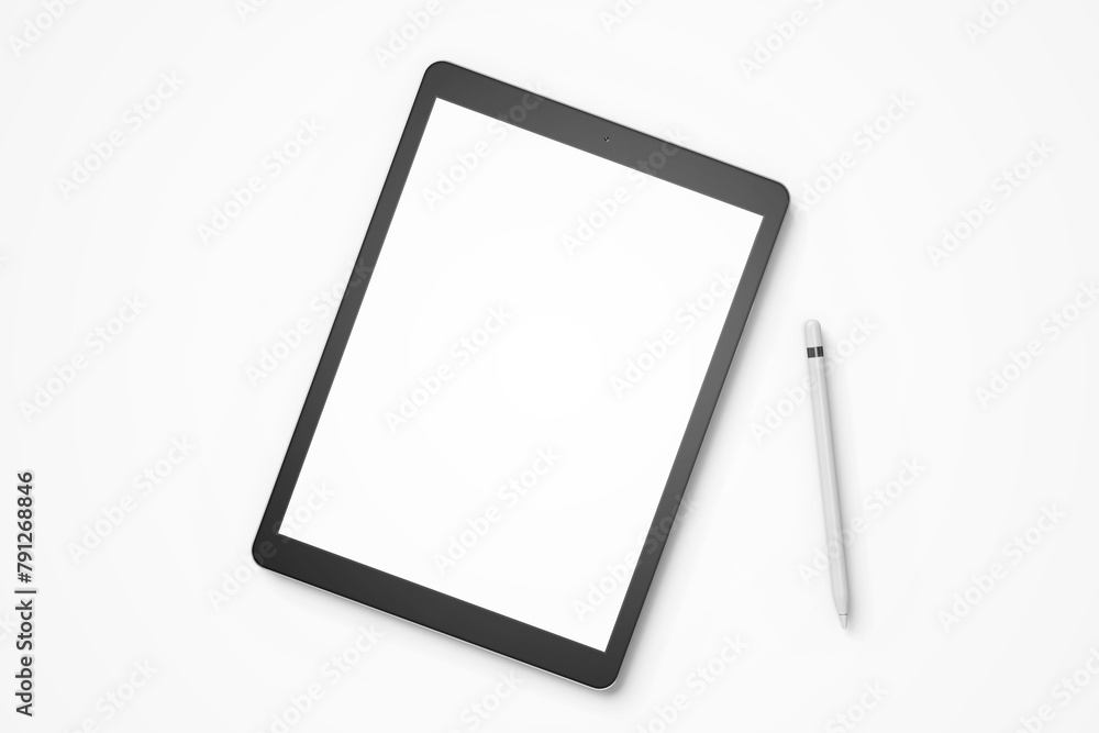 Poster minimal modern blank 12.9 inch screen display tablet pro responsive mobile device with digital penci