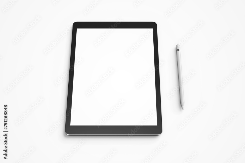 Aufkleber minimal modern blank 12.9 inch screen display tablet pro responsive mobile device with digital penci