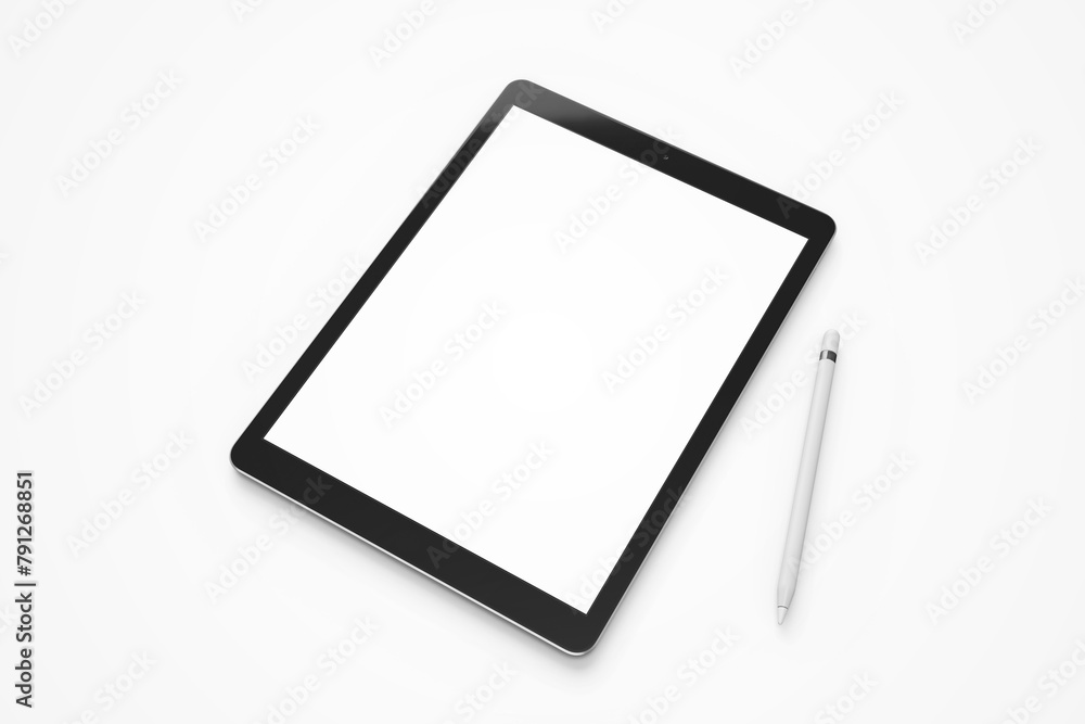 Poster minimal modern blank 12.9 inch screen display tablet pro responsive mobile device with digital penci