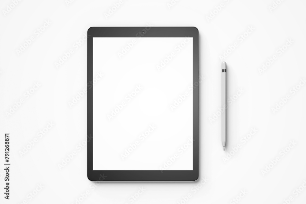 Poster minimal modern blank 12.9 inch screen display tablet pro responsive mobile device with digital penci