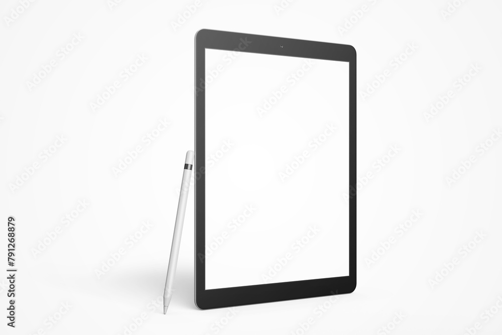 Poster minimal modern blank 12.9 inch screen display tablet pro responsive mobile device with digital penci