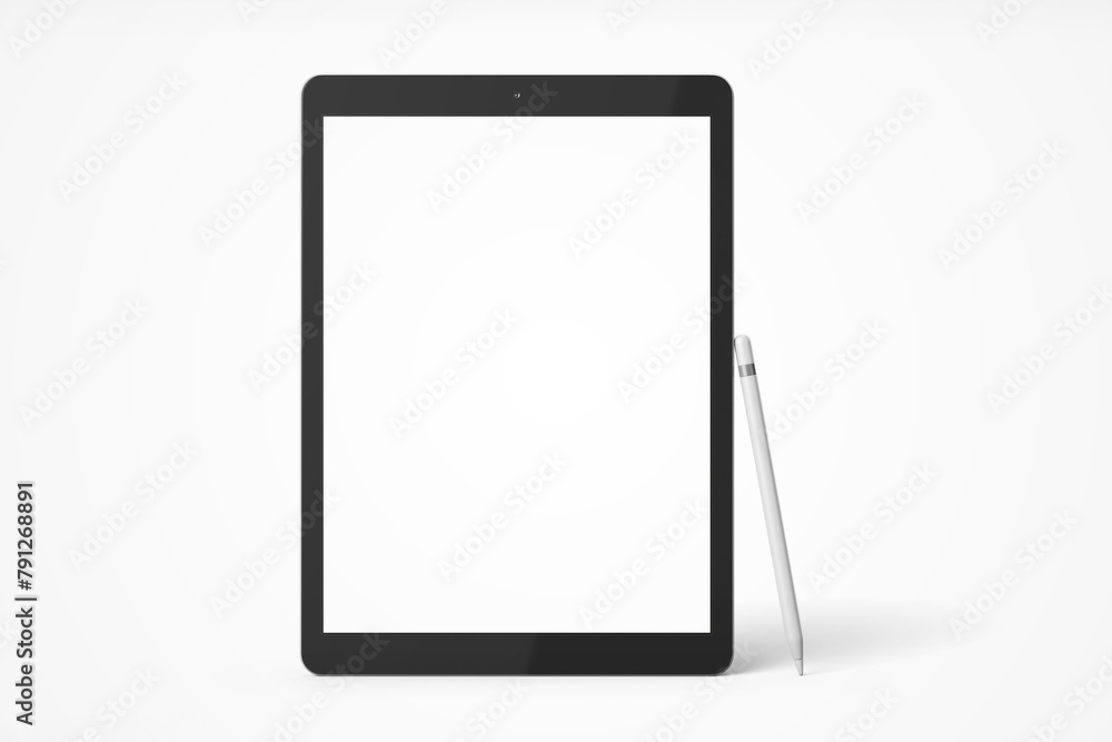 Poster minimal modern blank 12.9 inch screen display tablet pro responsive mobile device with digital penci