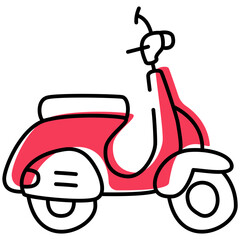 Vespa Scribble Icon