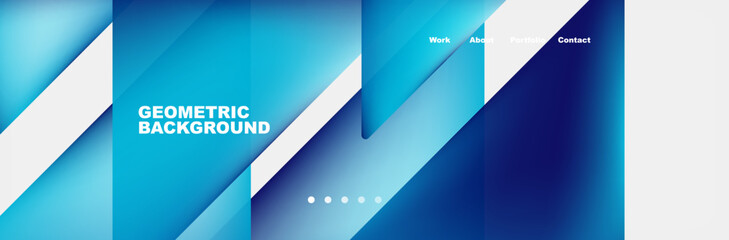 A geometric background featuring azure and aqua lines. The design includes electric blue shapes in rectangles and circles, perfect for display devices or automotive exteriors