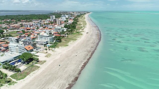 Aerial view of Camboinha Beach - Jo&atilde;o Pessoa, Para&iacute;ba, Brazil