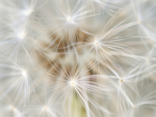 Abstract background screensaver closeup of dandelion flower and its seeds