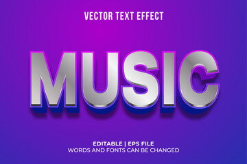 Editable music event title text effect