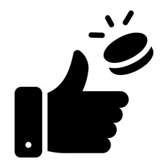 coin toss Gradient icon