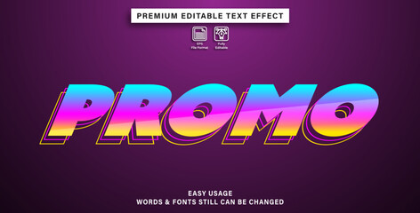 Promo text effect graphic style
