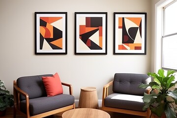 Bold Cubism: Abstract Graphic Art Home Concepts with Simple Frames