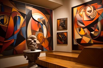 Dynamic Surfaces: Abstract Cubism Art Gallery Home Concepts with a Multi-Level, Ever-Evolving Feel
