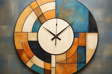 Geometric Cubism Clocks: Abstract Concepts for Home Gallery Featuring Oversized Wall Clocks and Geometric Elements