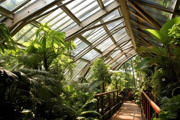 Fototapeta na wymiar Skylight Installations for Amazon Rainforest Conservatory: Enhancing Natural Light