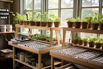 Seedling Trays & Propagation Station Ideas: Botanical Herbalist's Studio Inspirations