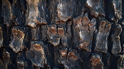 Close up of texture background of a palm tree trunk and bark
