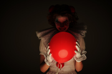 sinister clown look