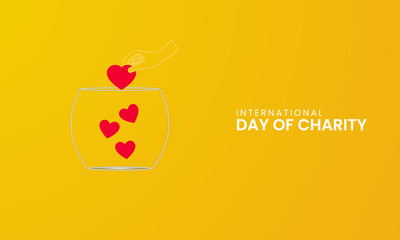 International Day of Charity, Charity day 3D illustration.