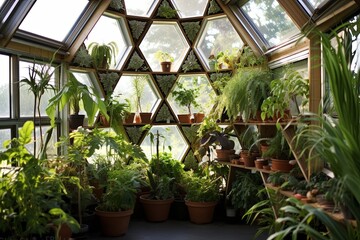 Seedling Incubators & Vertical Gardens in Geodesic Dome Greenhouse: Innovative Inspirations