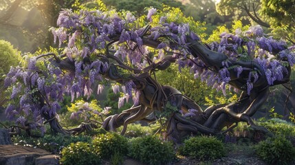 Twisting Wisteria Plants