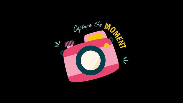 summer capture the moment animation with looping , 4k resolution, and Alpha Channel