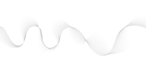 Abstract wave blend lines on transparent background. Design for banner, wallpaper, background and many more. Undulate Grey Wave Swirl, frequency sound wave, twisted curve lines with blend effect.