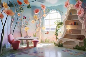 Dragonfly Paradise: Enchanting Children's Playroom Decors - Pastel Play Tables Galore