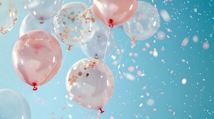 Gleaming Balloons and Confetti: A Luxurious Celebration