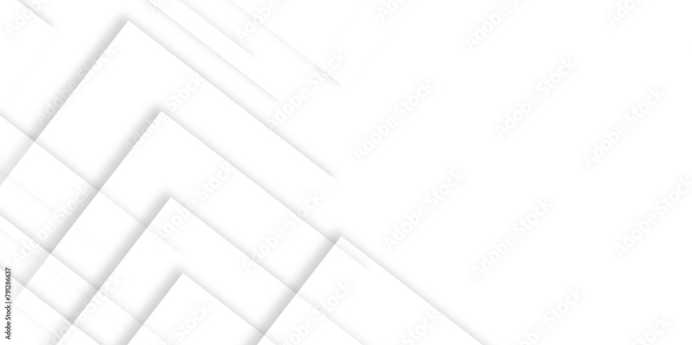 Poster abstract white line with square shape shadow background. vector illustration, white business style .