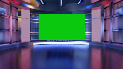 Chroma tv screen studio virtual background