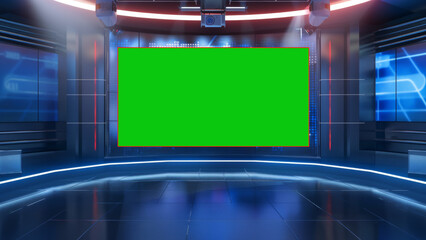 Chroma tv screen studio virtual background