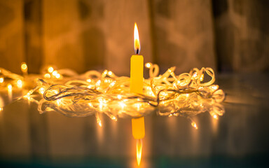 burning candles light