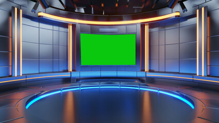 Chroma tv screen studio virtual background