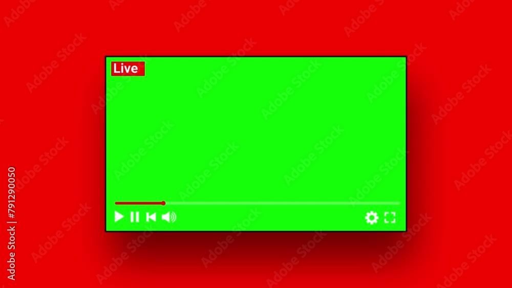 Poster player live screen interface design. multimedia player template, video player template, full live sc