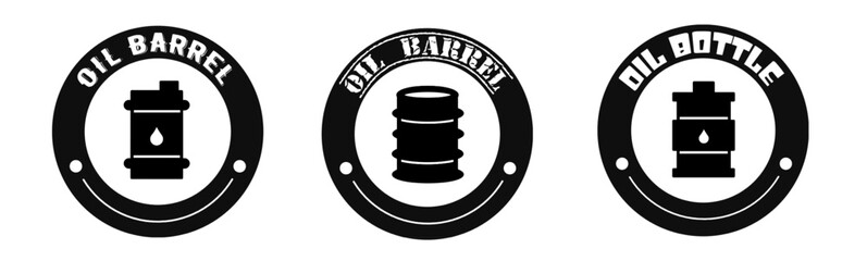 Oil barrel icon vector. Logo design for shop business. Stock vector.