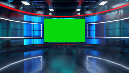 Chroma tv screen studio virtual background