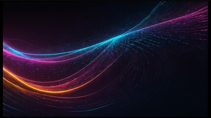 Fototapeta na wymiar Abstract Neon Lighting Wave Background