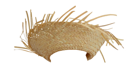 straw hat symbol of june festival isolated