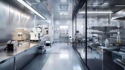 A cutting-edge nanotechnology laboratory, exploring the frontier of materials science and molecular...